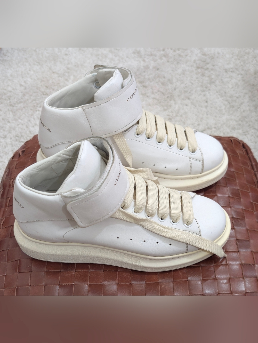 Alexander McQueen White High Top Sneakers